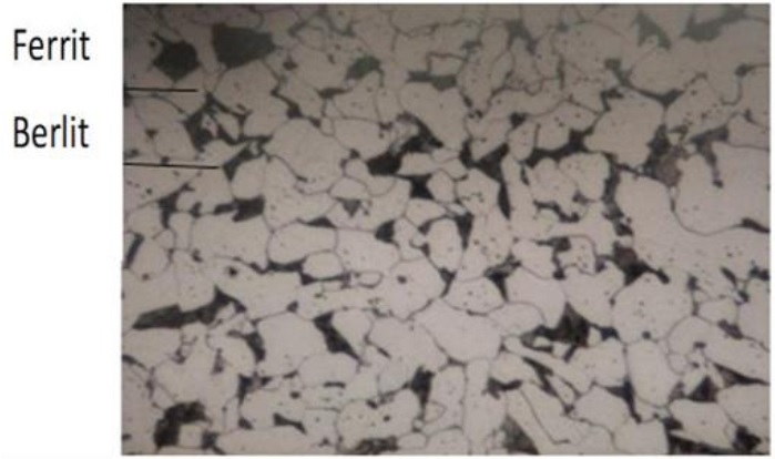 Microstructure of base metal at 40X