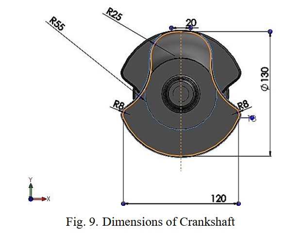 Dimensions of Crankshaf